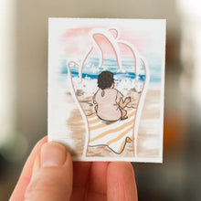 Load image into Gallery viewer, Indy Llew on the Beach STICKER