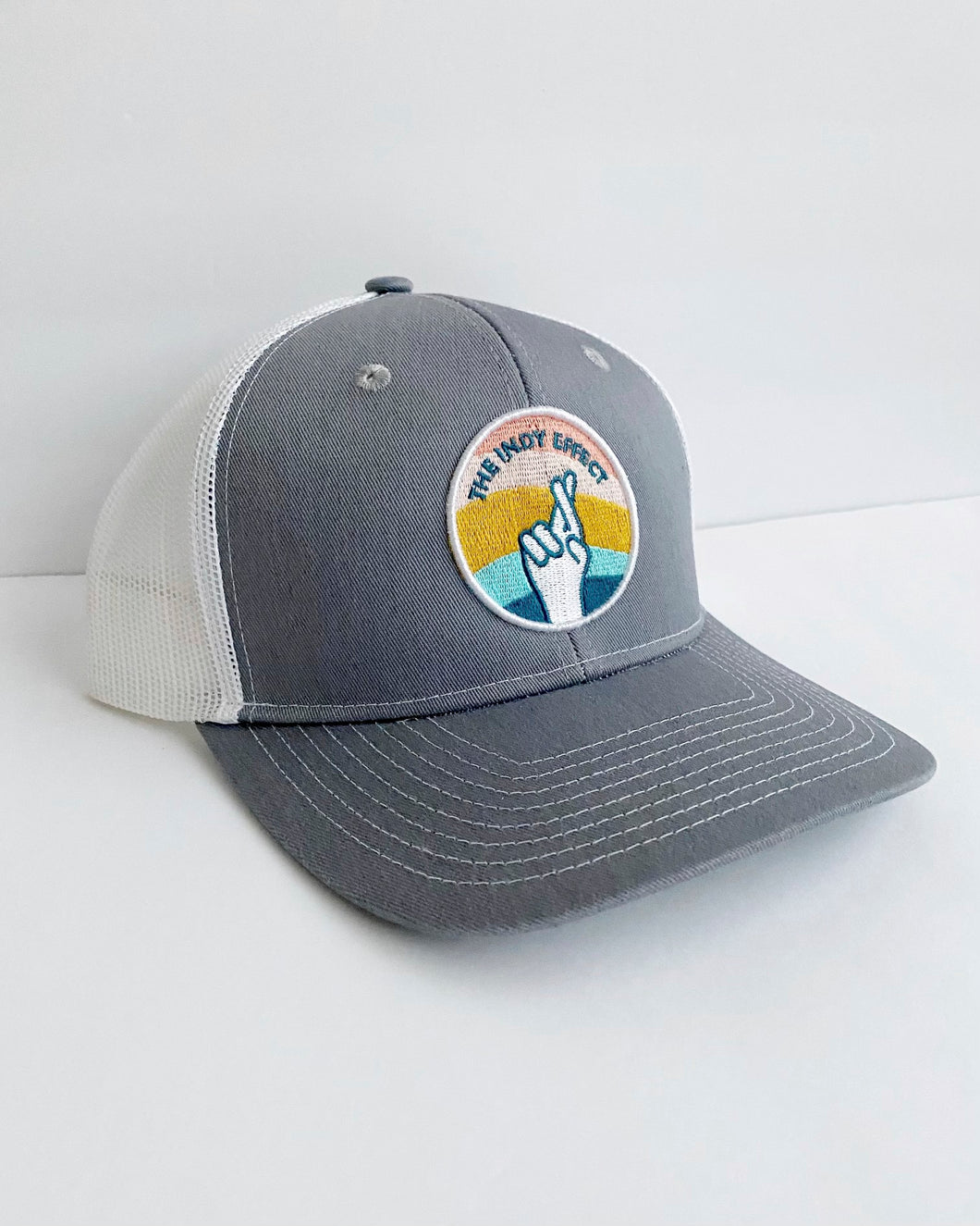 Gray Indy Effect Hat