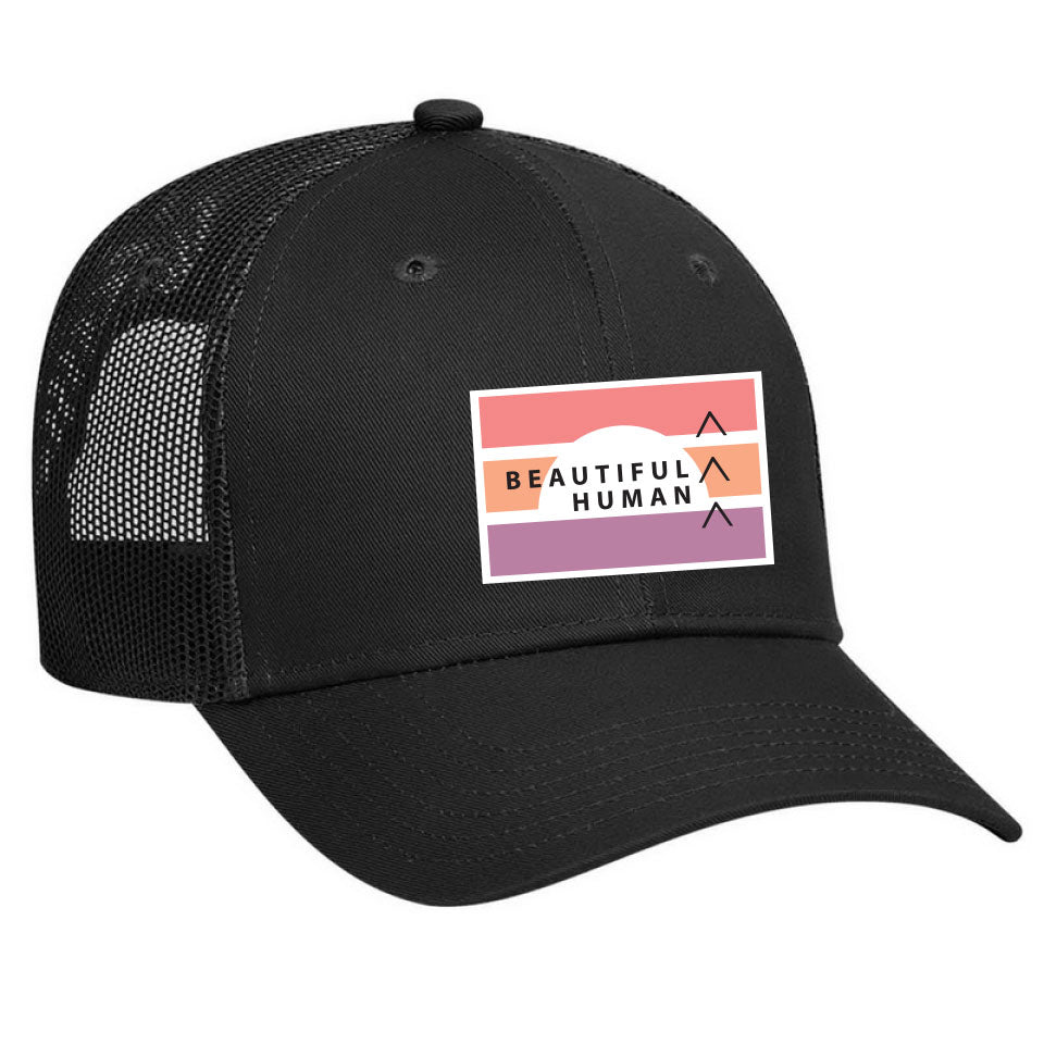 Beautiful Human Sunset Adult Snapback Trucker Hat