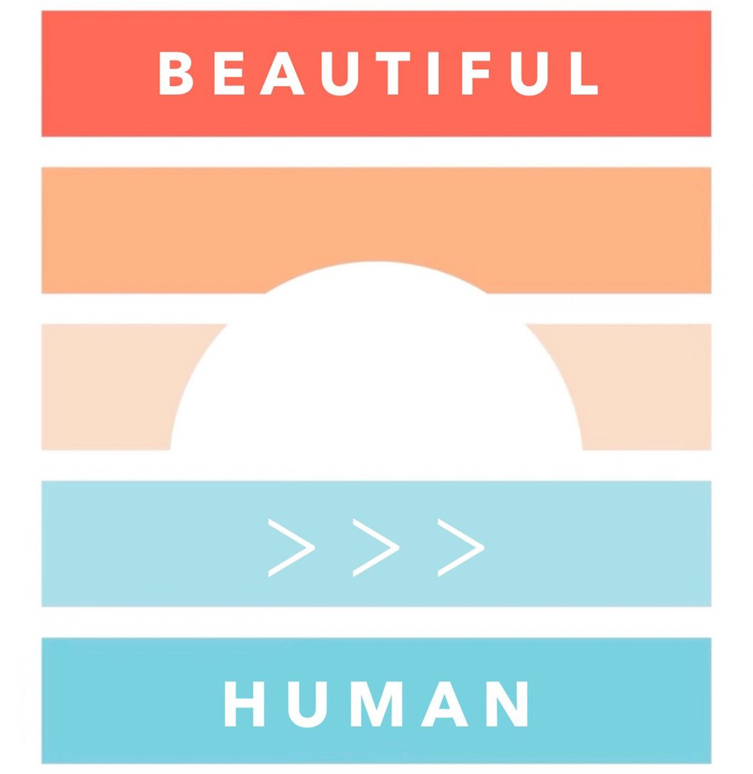 Beautiful Human Beach/Sunset Sticker
