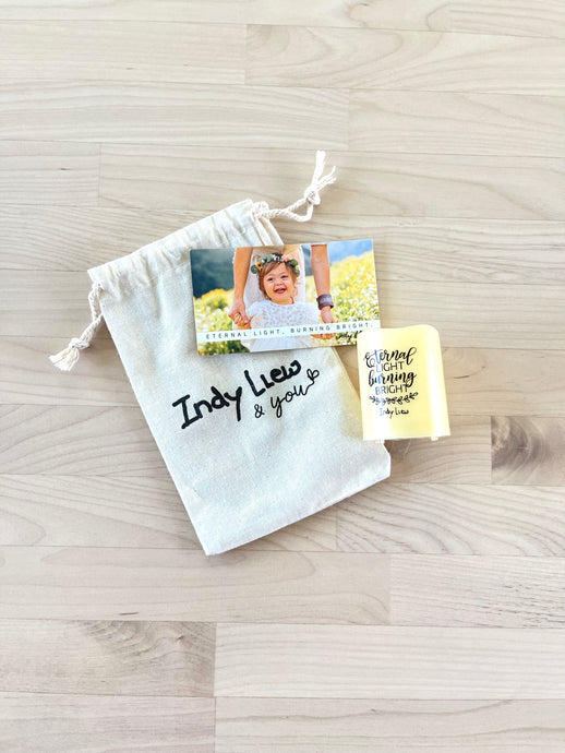 Indy Llew signature bag & candle